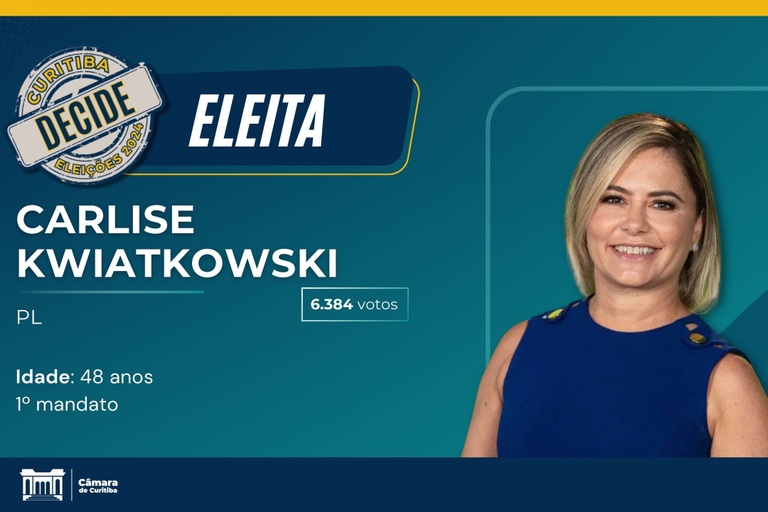 Presidente do PL Mulher, Carlise Kwiatkowski será vereadora de Curitiba