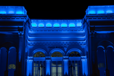 Palácio iluminado Novembro Azul