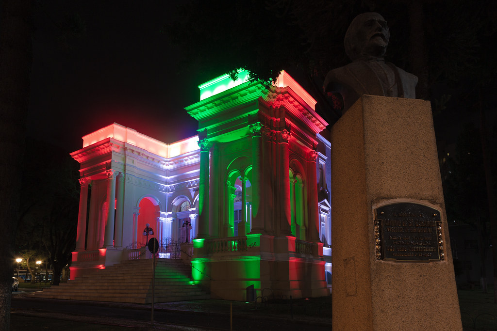 Palácio Rio Branco iluminado