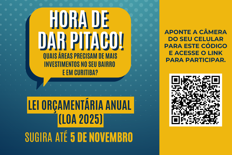 Orçamento de Curitiba: consulta pública à LOA 2025 termina nesta terça