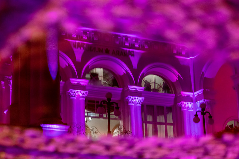 Palácio Rio Branco: iluminação destacou Outubro Rosa e conflito em Israel