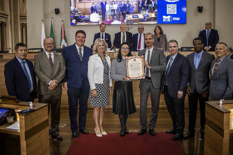 Primeira mulher a presidir o TJPR é homenageada na Câmara de Curitiba