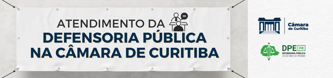 Banner atendimento da Defensoria na Câmara